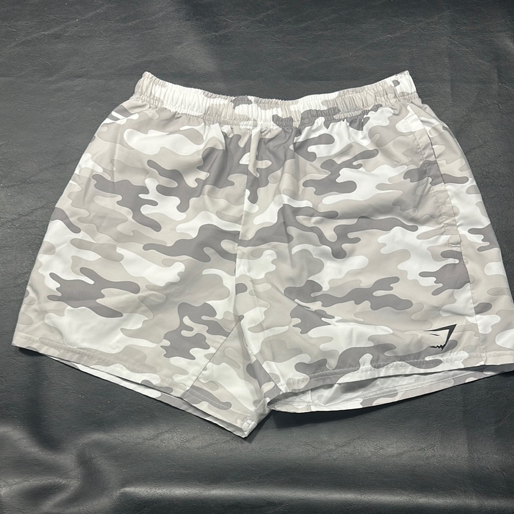 Gymshark Gray Camouflage Shorts
